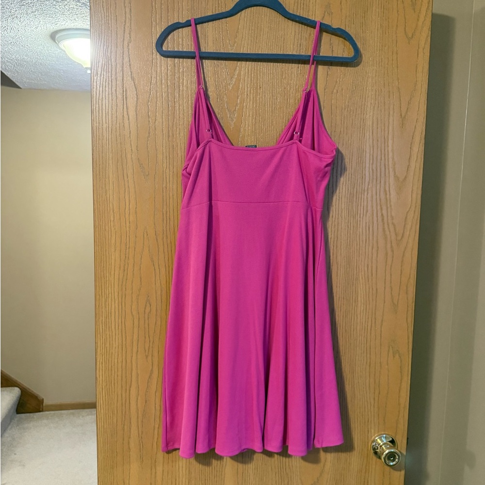 Wild Fable Fuchsia Ribbed Dress - Picture 2 of 7